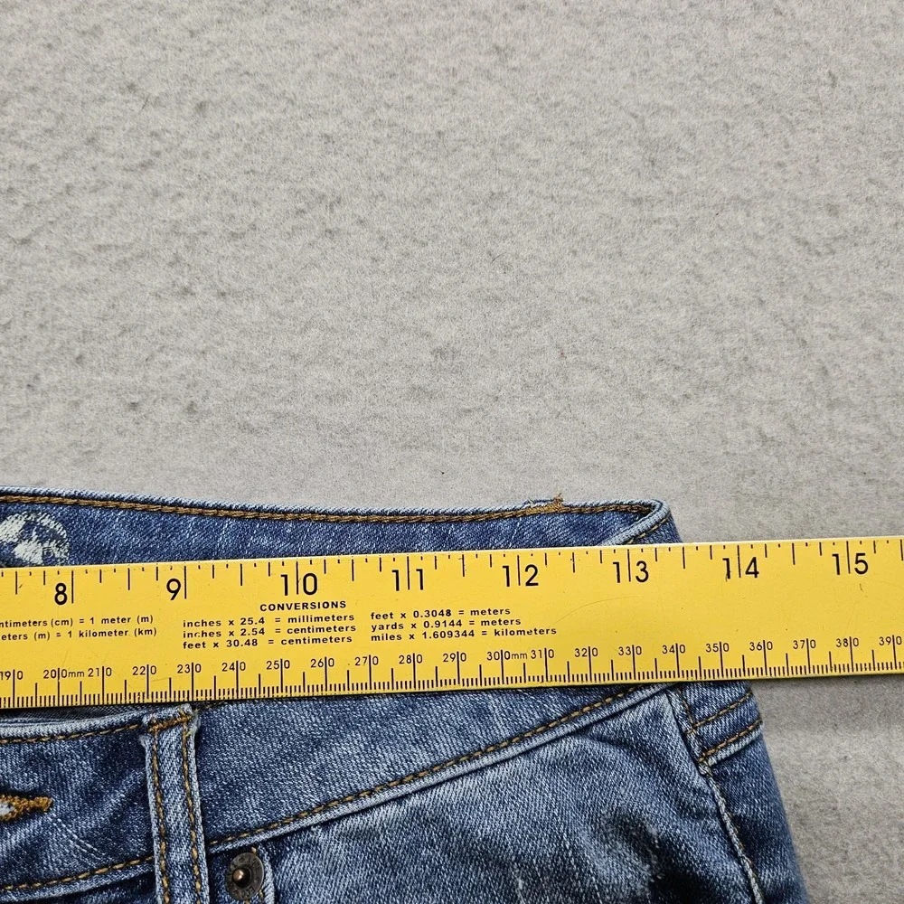 Rewash Jeans Womens 5/27 Blue Medium Low Rise Skinny Stretch Distressed 27x28
